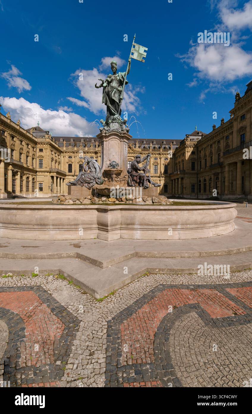 Résidence de Würzburg, Würzburg, basse-Franconie, Franconie, Bavière, Allemagne Banque D'Images