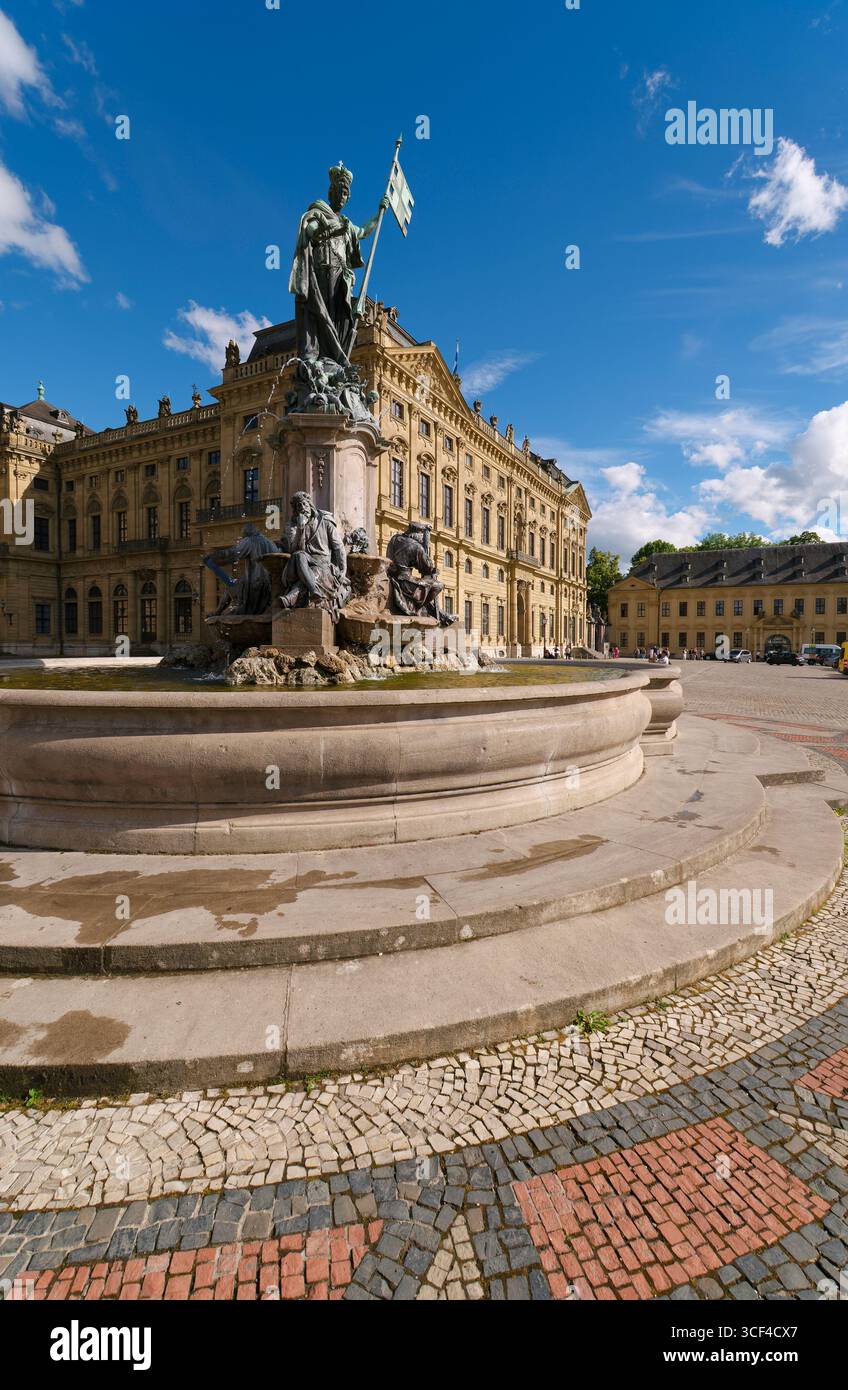 Résidence de Würzburg, Würzburg, basse-Franconie, Franconie, Bavière, Allemagne Banque D'Images