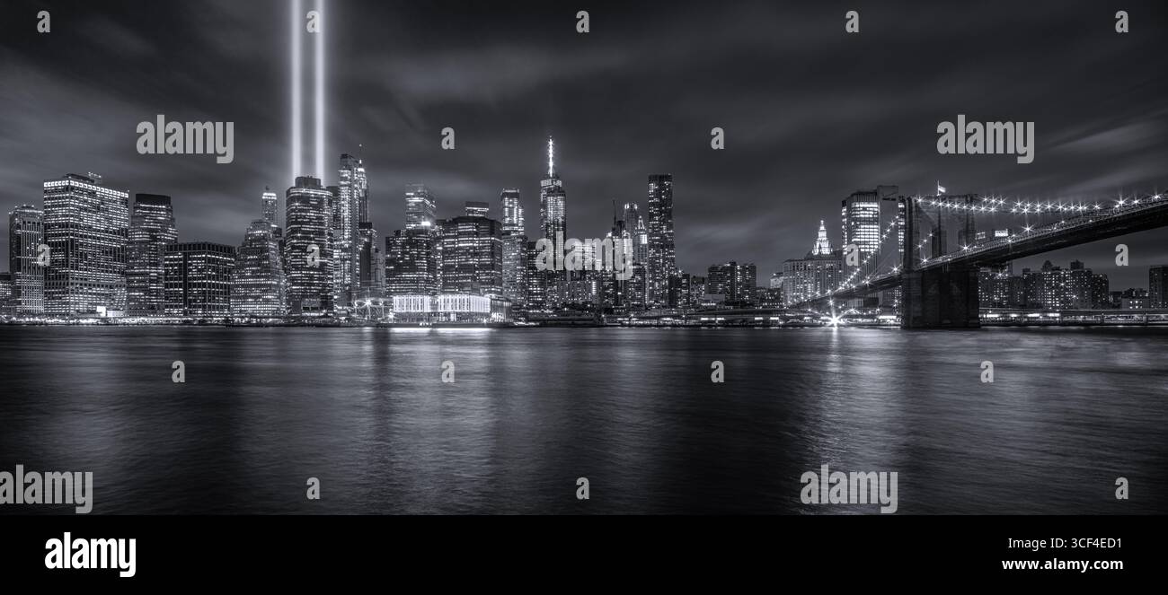 Pont de brooklyn new york city noir et blanc Banque de photographies et ...