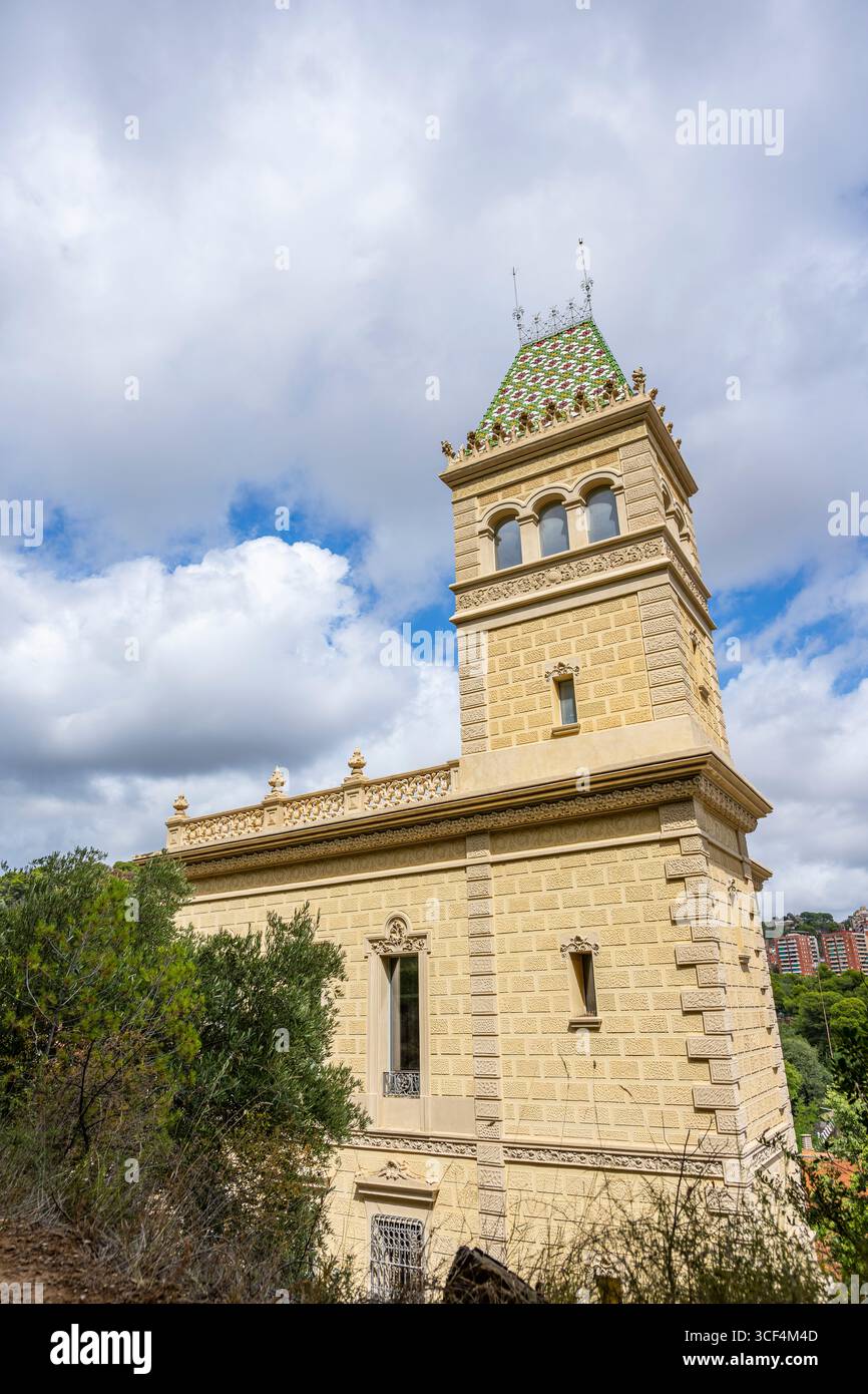 Park Guell par Antonio Gaudi, Park Gueell, Antonio Gaudi architecte, site du patrimoine mondial de l'UNESCO, quartier de Gracia, Barcelone, Catalogne, Espagne, Europe Banque D'Images