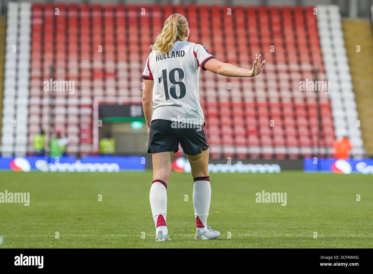 LEIGH, ANGLETERRE - 20 août : Ceri Holland du Liverpool FC lors du match amical entre Manchester United Women et Liverpool FC Women au Leigh Sports Village le 20 août 2025 à Leigh, en Angleterre. (Photo de James Giblin) Banque D'Images