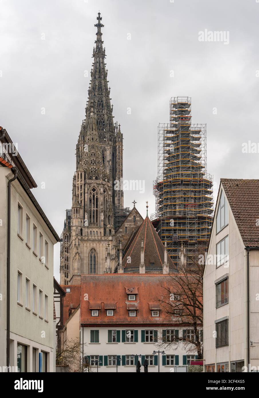 Paysage à l'intérieur de Thel Um Minster à Ulm, une ville dans un état nommé Baden-Wuerttemberg dans le sud-ouest de l'Allemagne Banque D'Images