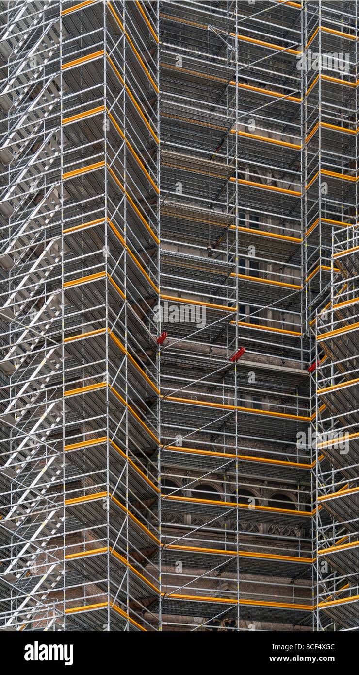 Paysage d'échafaudage dense plein cadre Banque D'Images