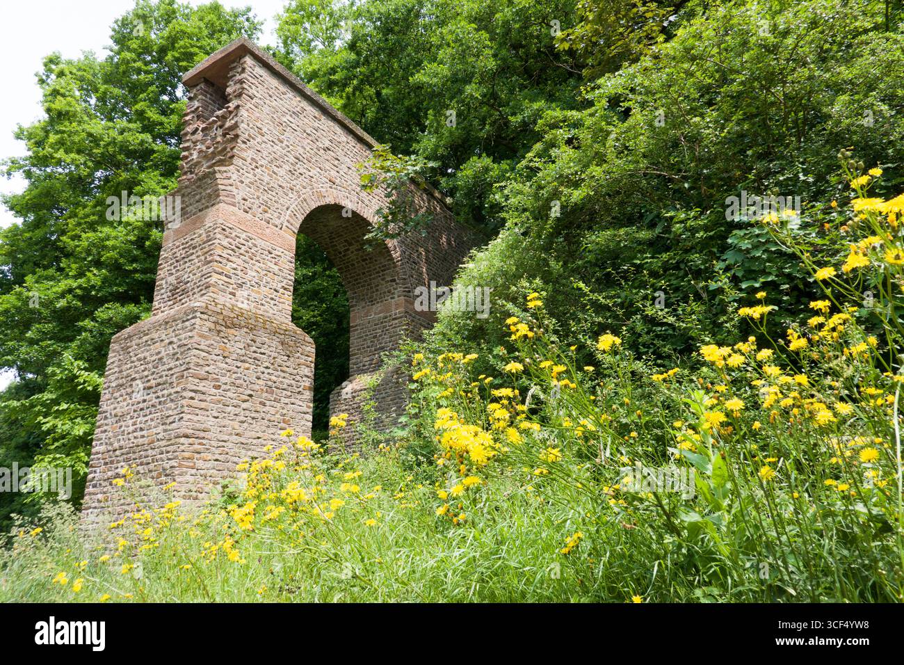 Oléoduc romain historique dans l'Eifel, qui transportait l'eau de l'Eifel à Cologne à l'époque romaine, Rhénanie du Nord-Westphalie, Allemagne, Mechernich-Vussem Banque D'Images