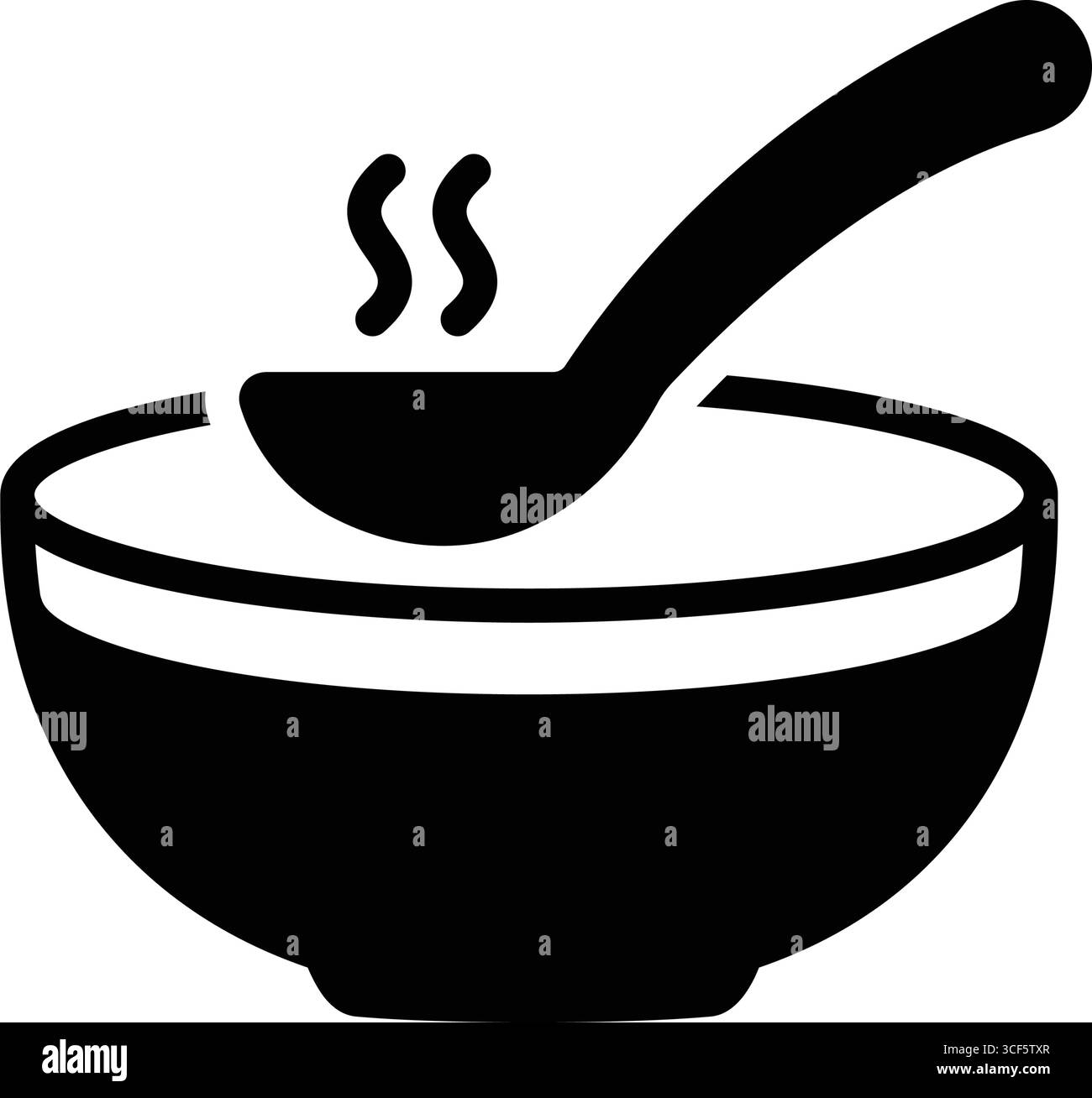 Icône pour soupe, bouillon Illustration de Vecteur