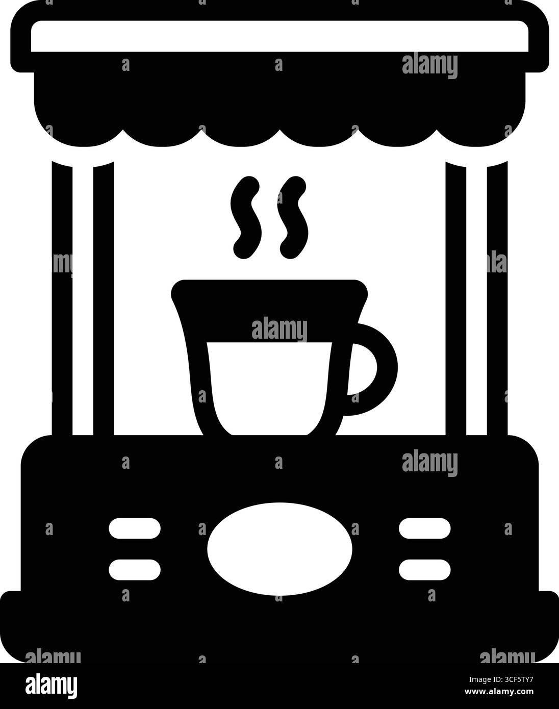 Icône pour magasin de thé, salon de thé Illustration de Vecteur