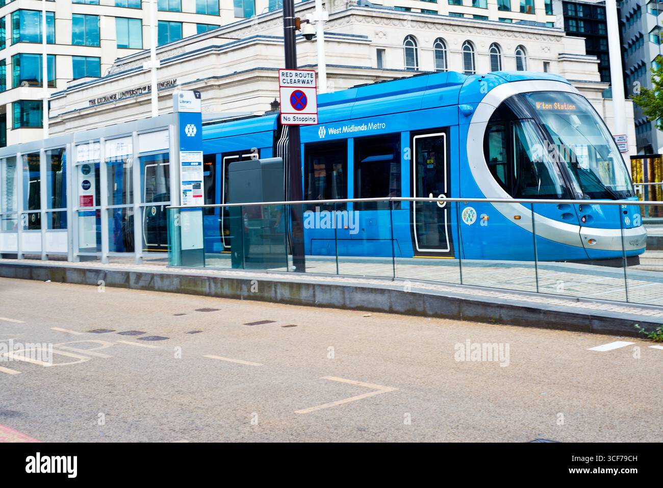 West Midlands Metro Tram, Birmingham, West Midlands, Angleterre Banque D'Images