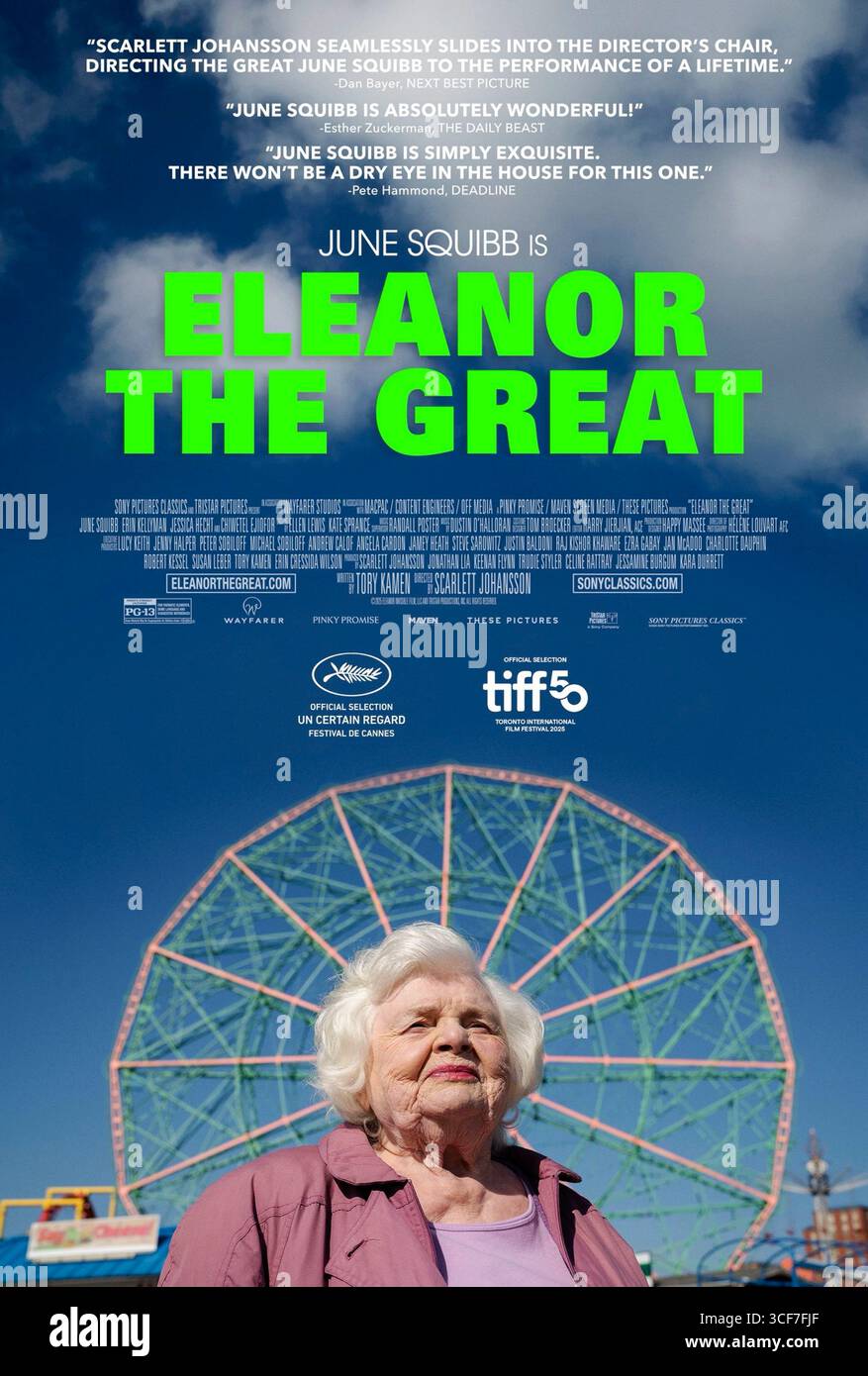 Eleanor the Great (2025) réalisé par Scarlett Johansson et mettant en vedette June Squibb, Chiwetel Ejiofor et Jessica Hecht. Une veuve dans ses 90 ans entreprend un voyage de découverte de soi-même qui affirme sa vie après la mort de sa meilleure amie. Affiche AMÉRICAINE À une feuille POUR USAGE ÉDITORIAL UNIQUEMENT. Crédit : BFA / Sony Pictures Classics Banque D'Images