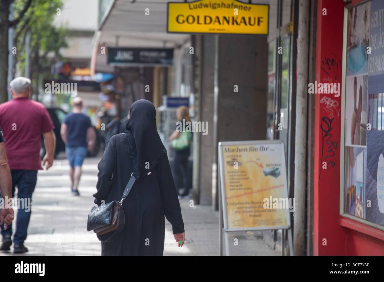 Bahnhofstraße à Ludwigshafen am Rhein Banque D'Images