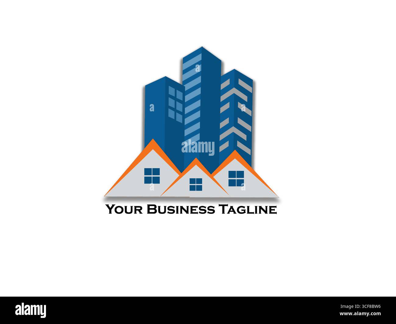 Le symbole de la construction, de l'appartement et de l'architecte. Logo d'entreprise immobilier. Illustration de Vecteur