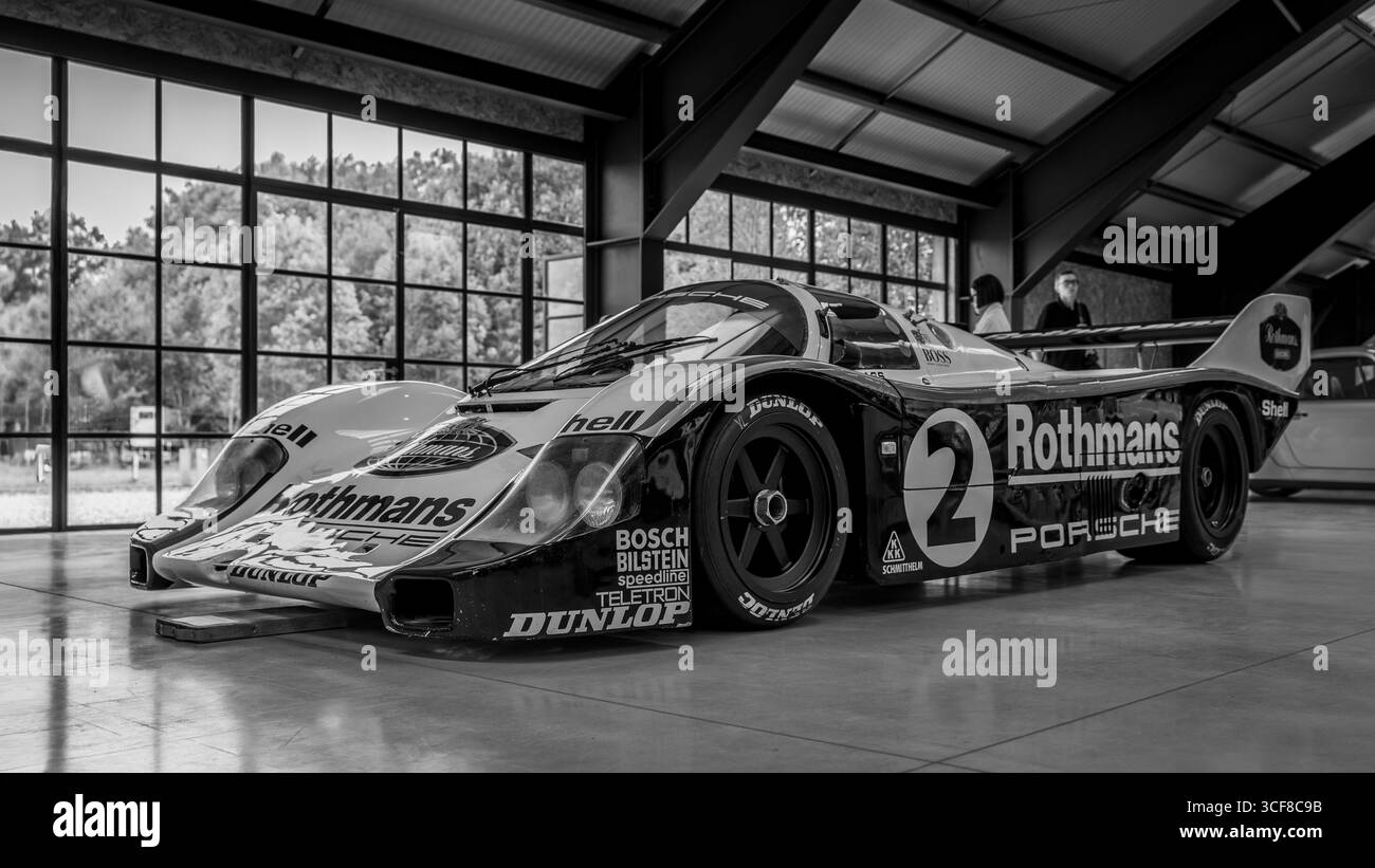 Porsche 956 1983, exposée au Megaphonics 2025. Banque D'Images