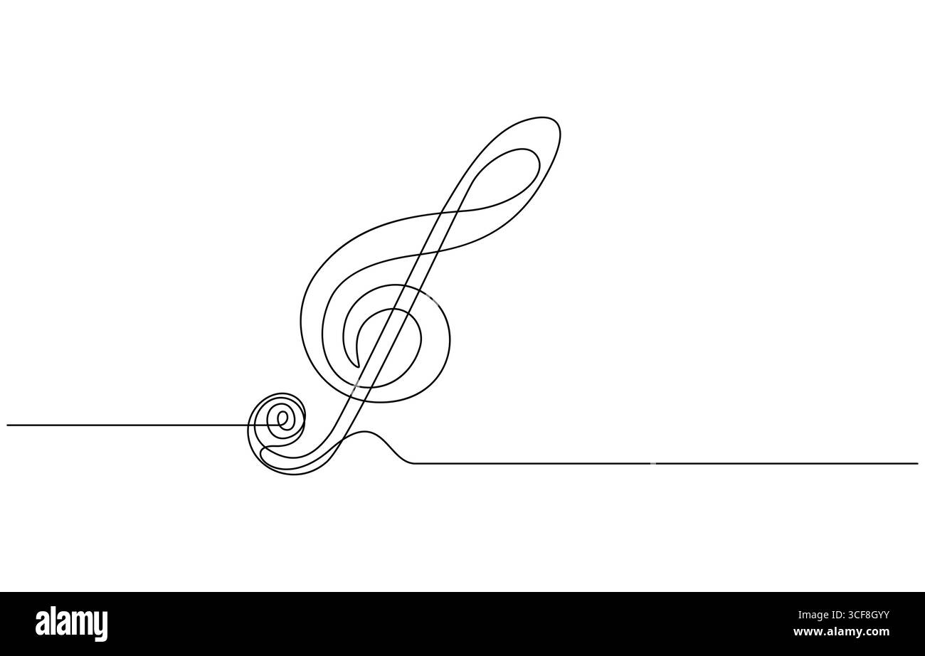 Simple dessin au trait continu d'une clef d'aigus, symbolisant la musique, dessin au trait modifiable continu d'une clef d'aigus. Dessin d'une ligne de clef d'aigus Illustration de Vecteur Simple dessin au trait continu d'une clef d'aigus, symbolisant la musique, dessin au trait modifiable continu d'une clef d'aigus. Dessin d'une ligne de clef d'aigus Illustration de Vecteur