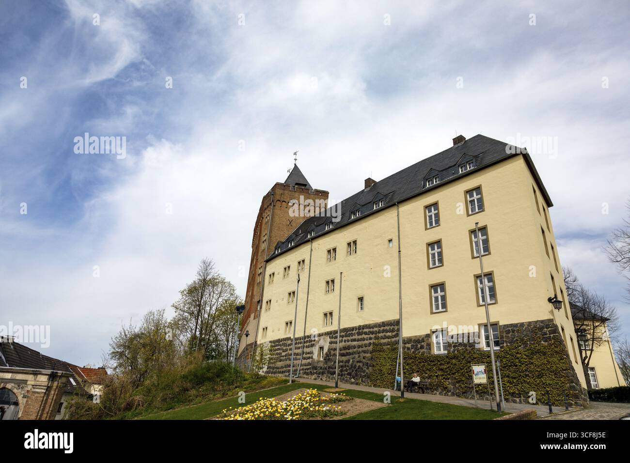 Schwanenburg sur le Schlossberg à Kleve, Tribunal de district, Kleve, Rhénanie du Nord-Westphalie, Allemagne Banque D'Images