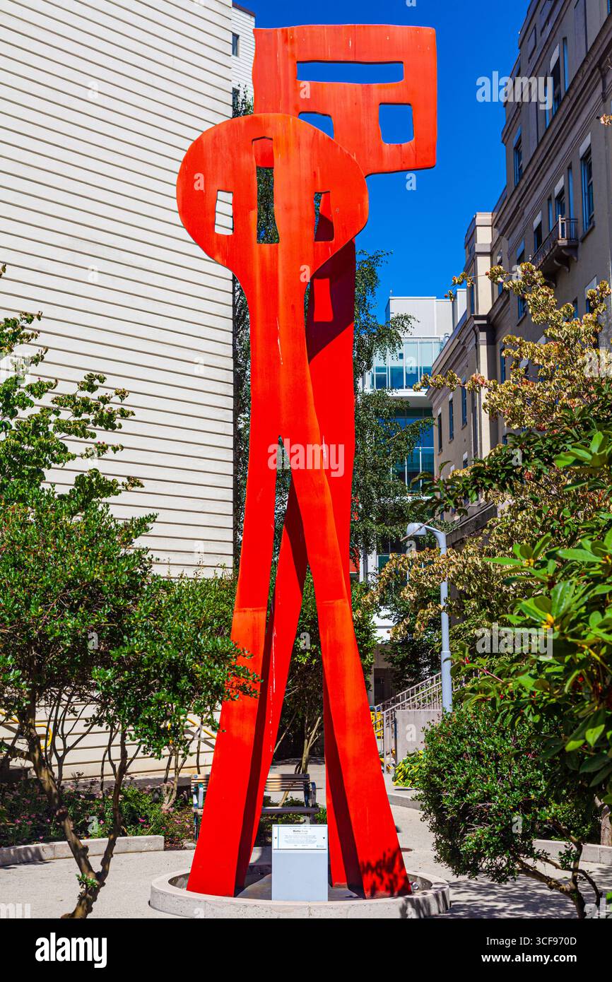 Sculpture à l'Hôpital général de Vancouver par Martha Sturdy donnée en décembre 2007 Banque D'Images