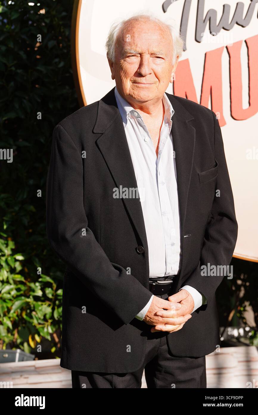 Paul Freeman arrive à la première britannique du Thursday Murder Club à Leicester Square à Londres. Date de la photo : jeudi 21 août 2025. Banque D'Images