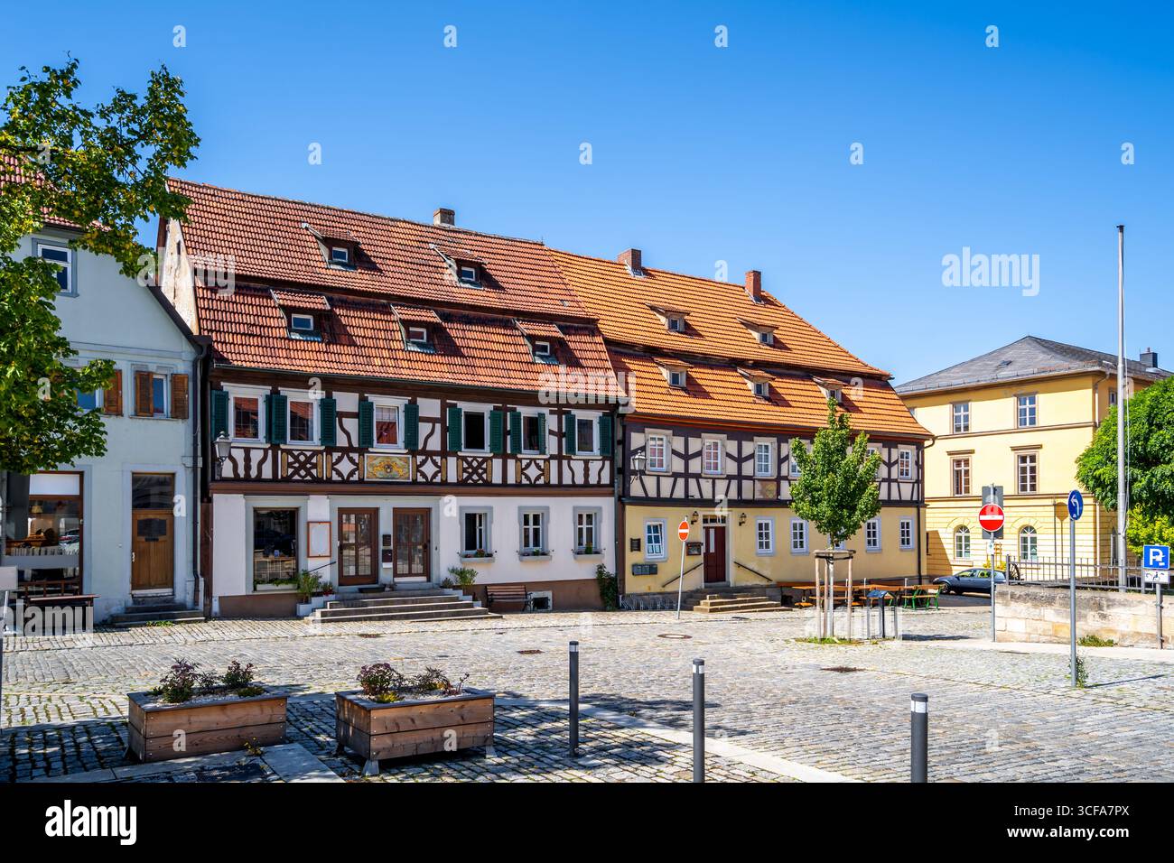 Vieille ville de Hofheim à Unterfranken, Allemagne Banque D'Images