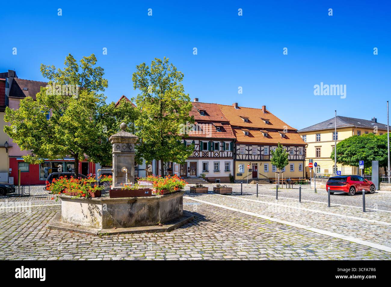 Vieille ville de Hofheim à Unterfranken, Allemagne Banque D'Images