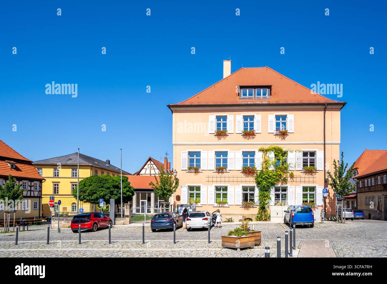 Vieille ville de Hofheim à Unterfranken, Allemagne Banque D'Images