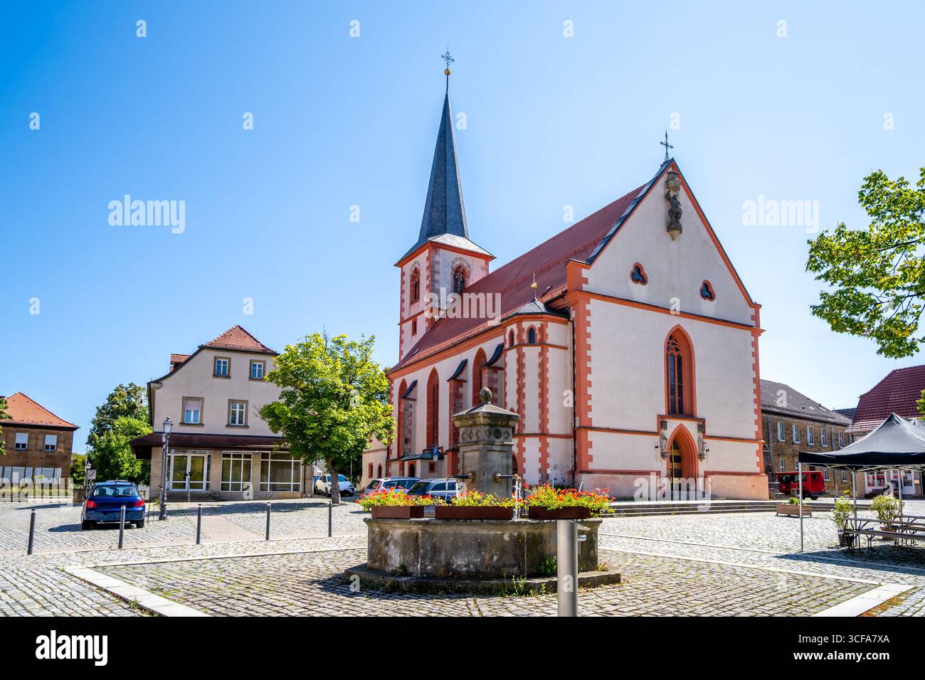 Vieille ville de Hofheim à Unterfranken, Allemagne Banque D'Images