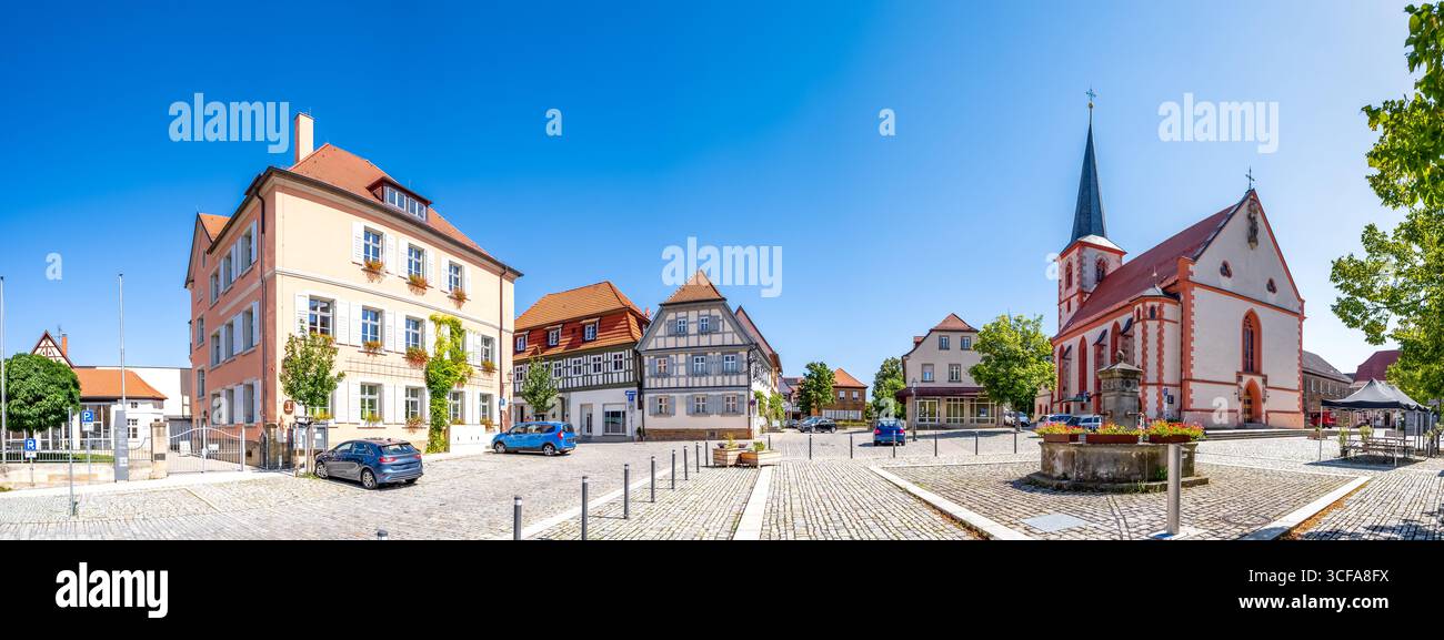 Vieille ville de Hofheim à Unterfranken, Allemagne Banque D'Images