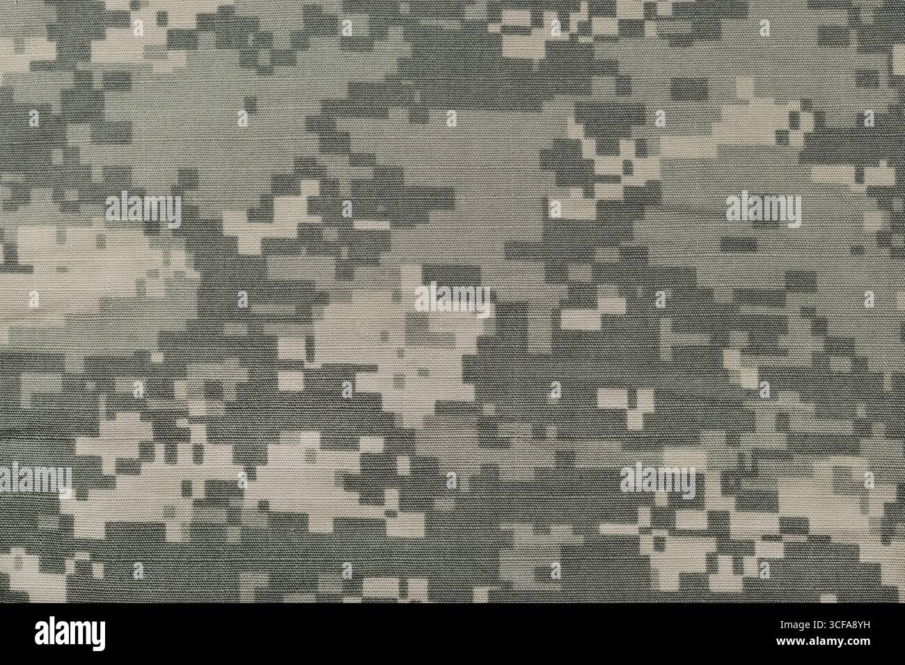 Camouflage universel modèle Army combat Uniform camo numérique, USA Military ACU UCP macro gros plan, grand tissu ripstop horizontal détaillé Banque D'Images
