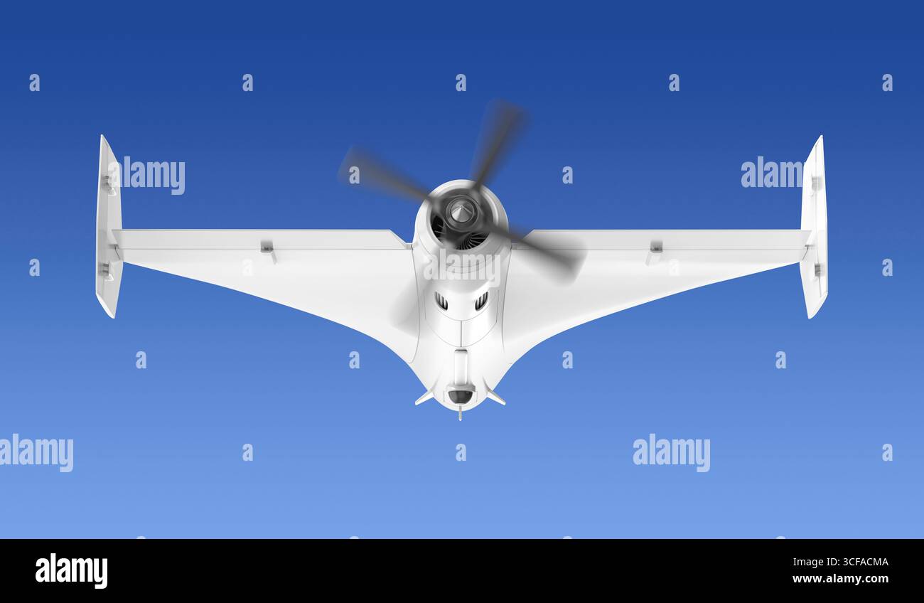 Drone de surveillance militaire à hélice volant dans le sky1 Banque D'Images