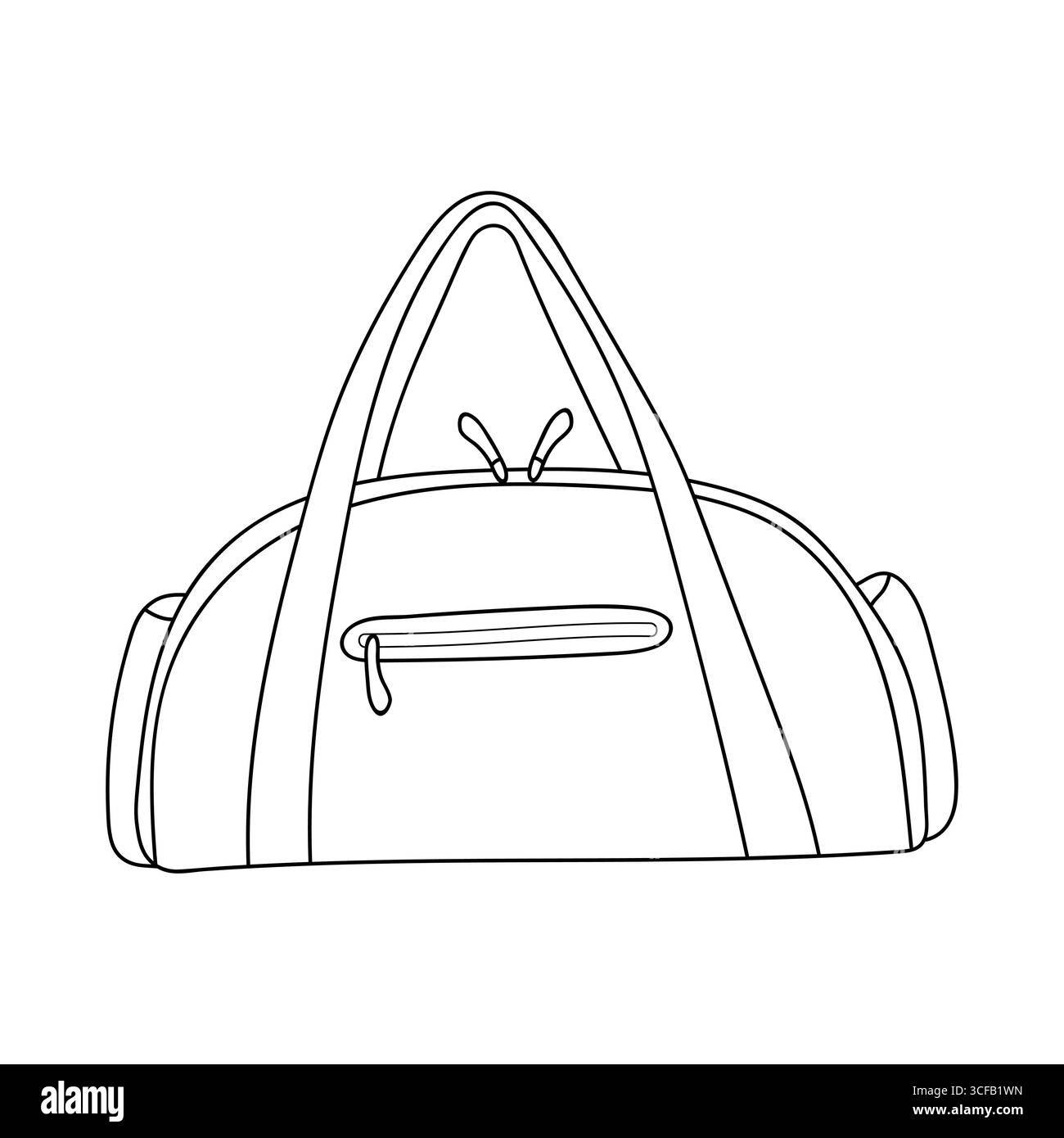 Sac de sport élégant adapté aux voyages et aux activités de remise en forme Illustration de Vecteur