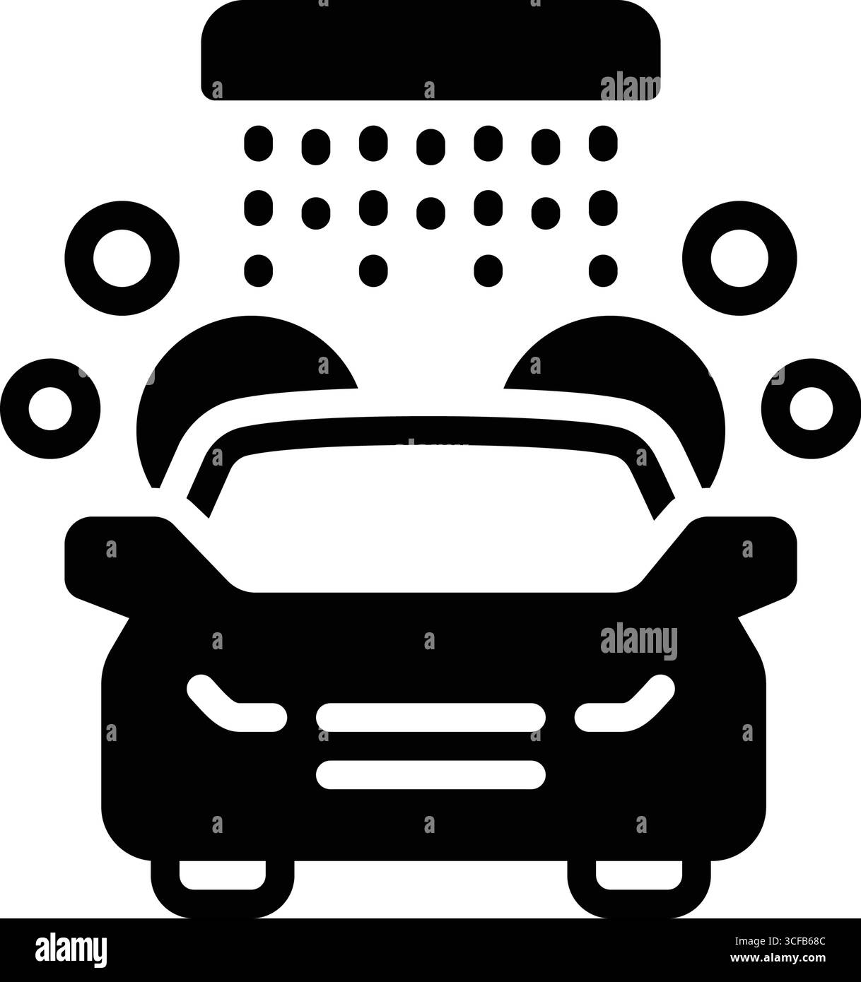 Icône pour laver, rincer la voiture Illustration de Vecteur