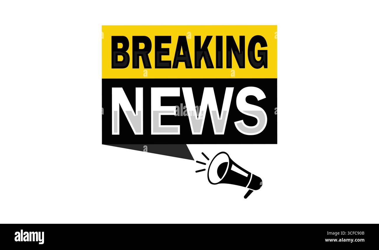 Breaking News Alert titres en direct. Illustration de l'actualité Illustration de Vecteur