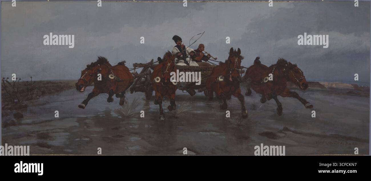 Four-in-Hand, 1881. Banque D'Images Four-in-Hand, 1881. Banque D'Images