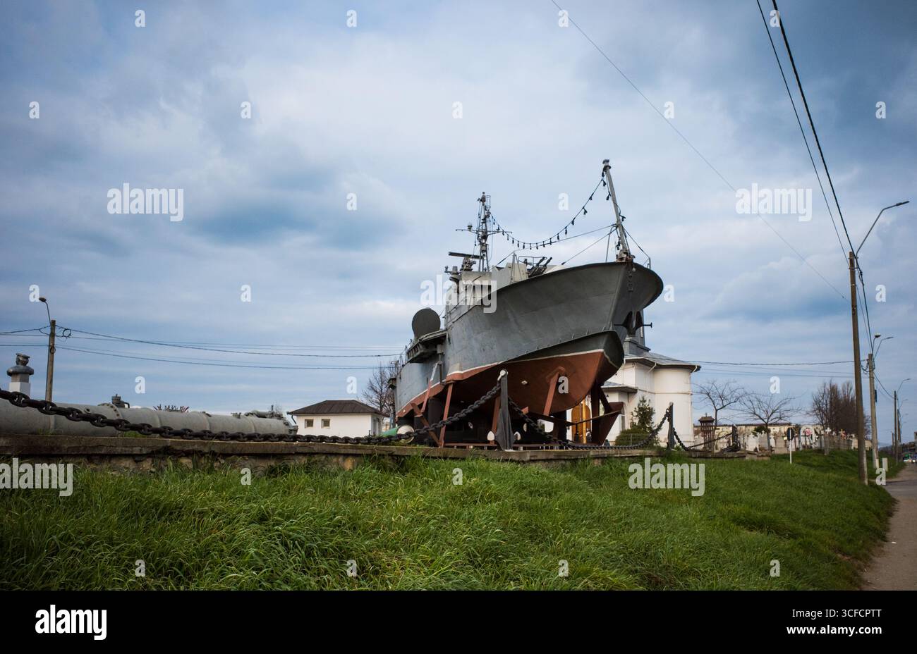 TORPILLEUR HYDROPTÈRE D'ATTAQUE RAPIDE - HUCHUAN TYPE 025 - MUSÉE NAVAL À MANGALIA ROUMANIE - HISTOIRE NAVALE © PHOTOGRAPHIE : F.BEAUMONT Banque D'Images