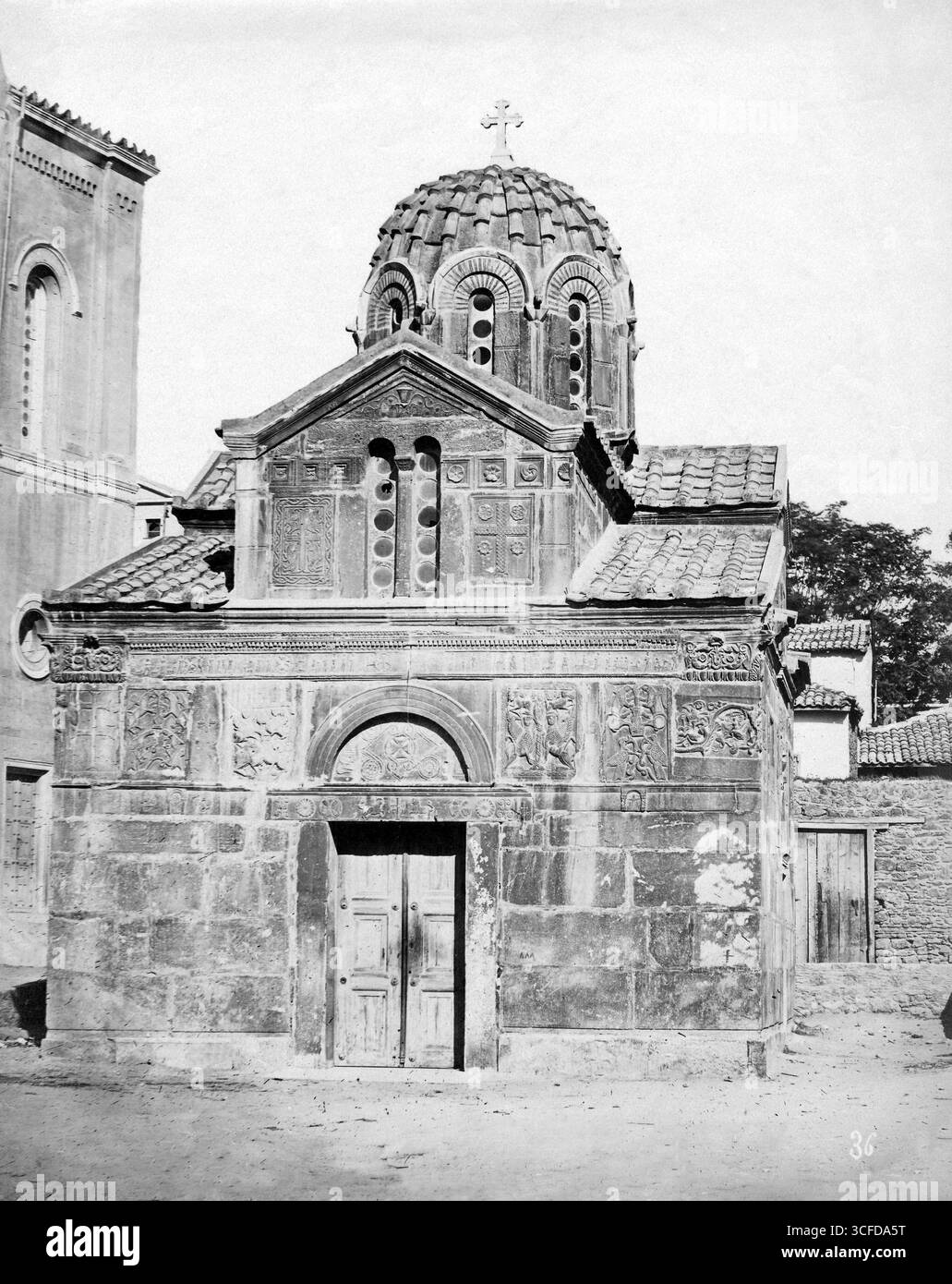 Vieille cathédrale Athènes, Grèce Banque D'Images