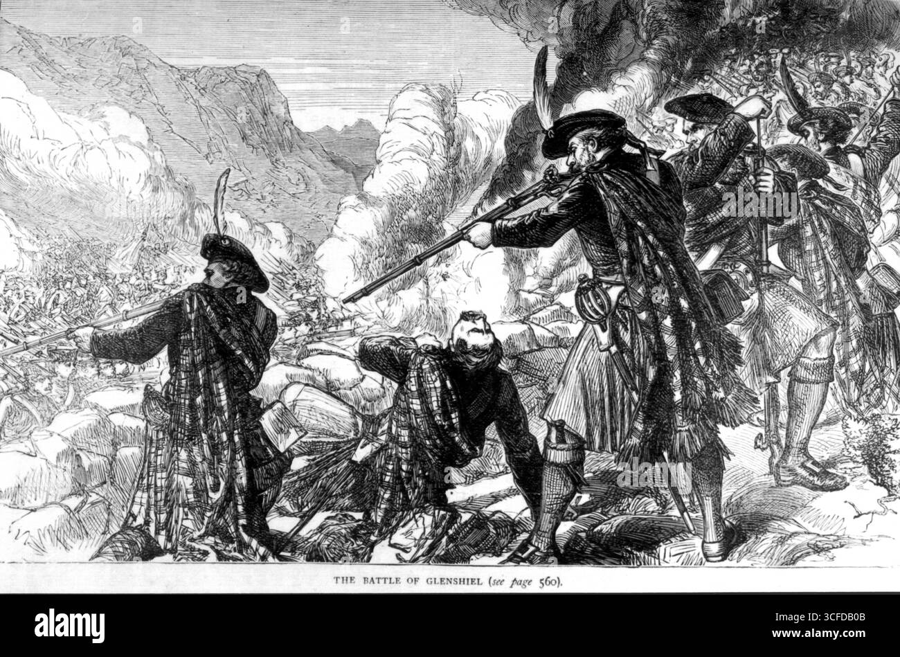 Il participe à la bataille de Glenshiel le 10 juin 1719 Banque D'Images