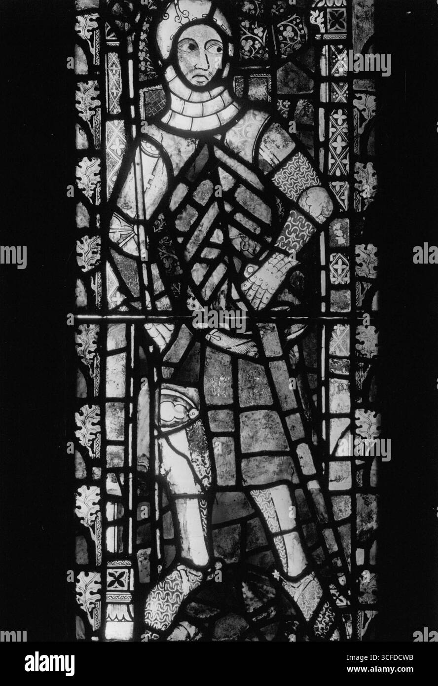 Gilbert de Clare : 1243 - 1295 , devint l'un des hommes les plus puissants d'Angleterre . Vitrail à Tewesbury Abbey , Gloucester , Angleterre Banque D'Images