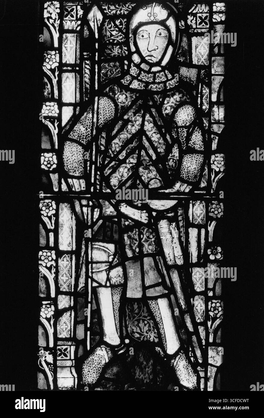 Gilbert de Clare : 1243 - 1295 , devint l'un des hommes les plus puissants d'Angleterre . Vitrail à Tewesbury Abbey , Gloucester , Angleterre Banque D'Images