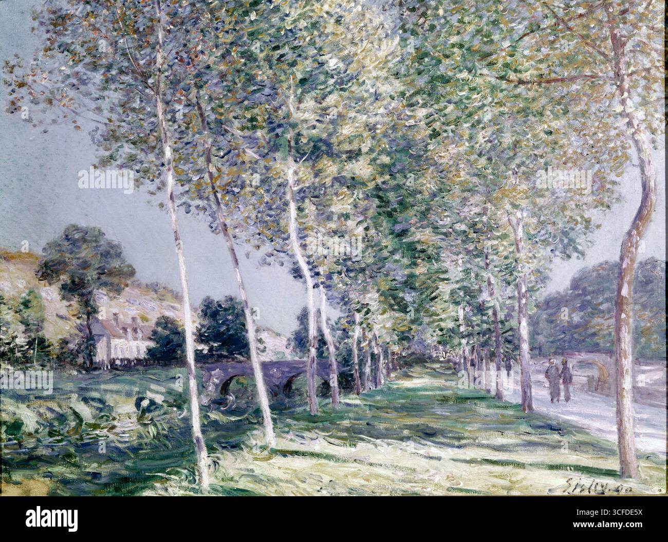 La promenade - 1890 par Alfred Sisley (1839-99) lieu Musée d'Art et d'histoire, Palais Massena, Nice, France Alfred Sisley (30 octobre 1839 - 29 janvier 1899) est un peintre paysagiste impressionniste français. ©TopFoto Banque D'Images