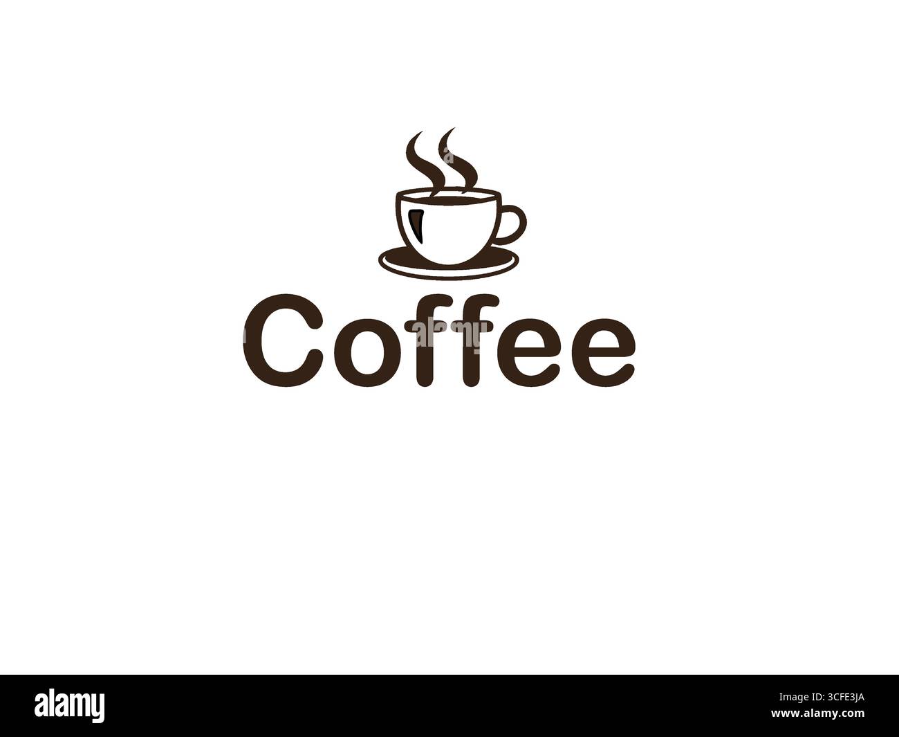 Logo du café. Café premium ou symbole de marque de café icône et vecteur. Illustration de Vecteur
