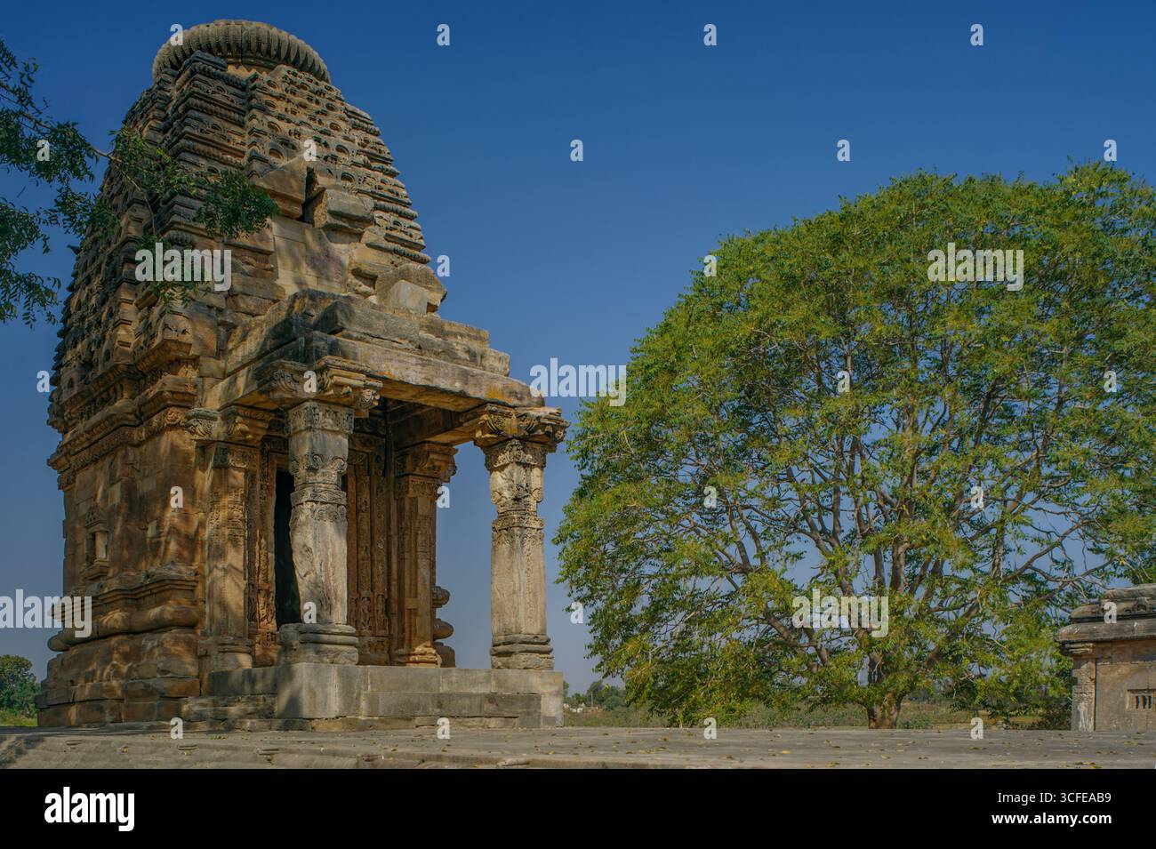 02 15 2010 Temple Shiva et Pakshi Mandir Khed-Roda Groupe de monuments comprend le huitième-neuvième siècle daté sept temples hindous.Khed Chandarni Himatnag Banque D'Images