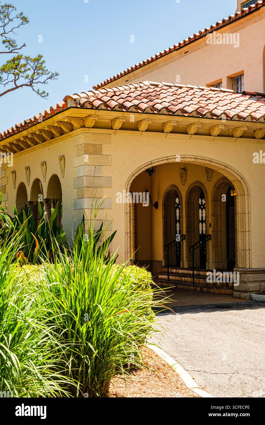 Seagate, domaine d'hiver de Powel Crosley Jr, Tamiami Trail, Sarasota, Floride Banque D'Images