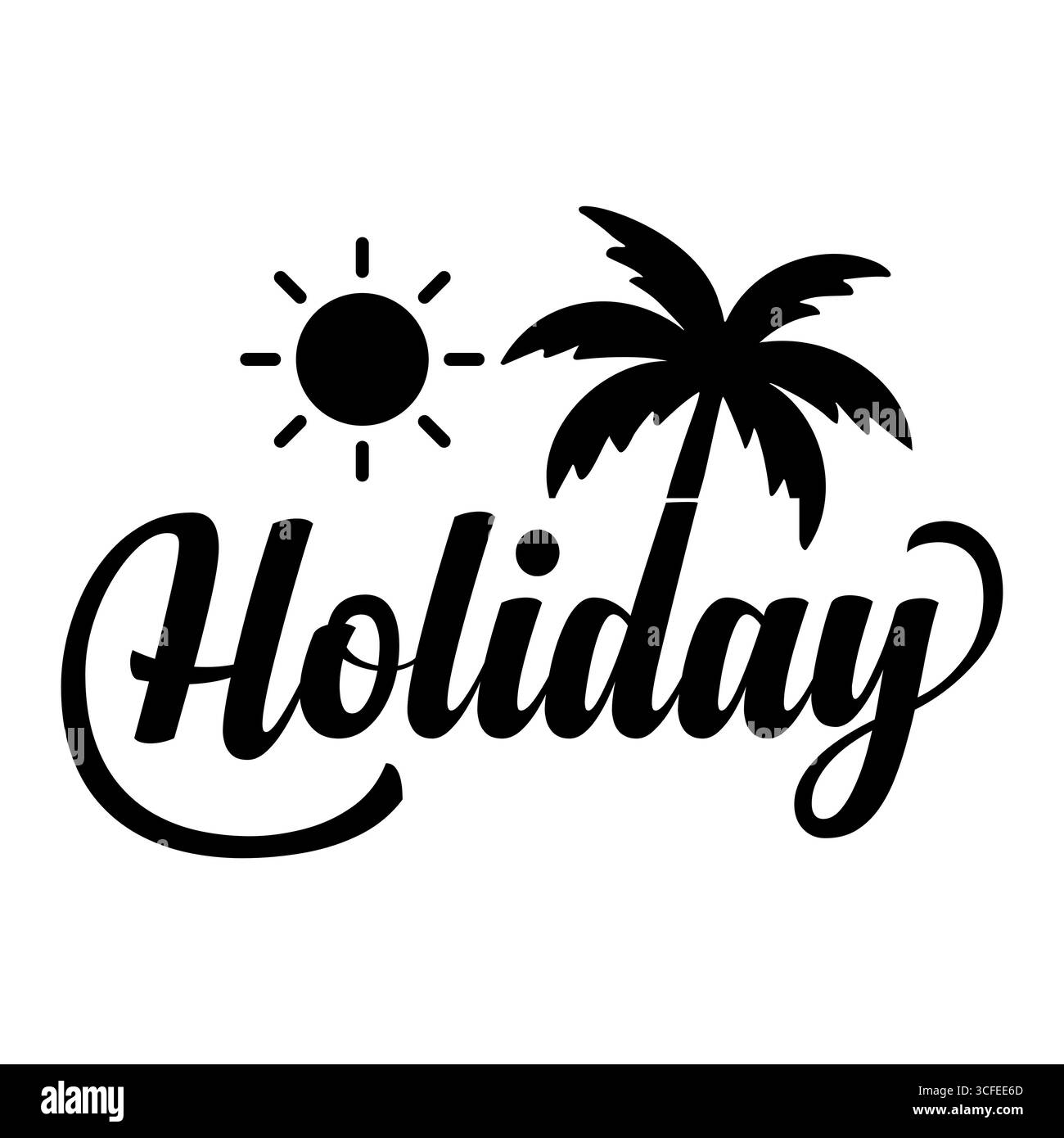 Journal de palmier de soleil de vacances, vecteur de plage d'été Illustration de Vecteur