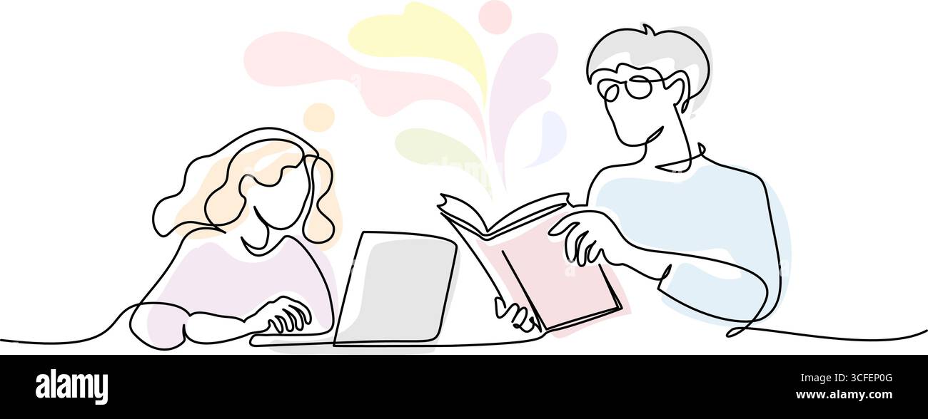 Carte de retour à l'école. Concept d'éducation. Livre de lecture étudiant garçon Illustration de Vecteur