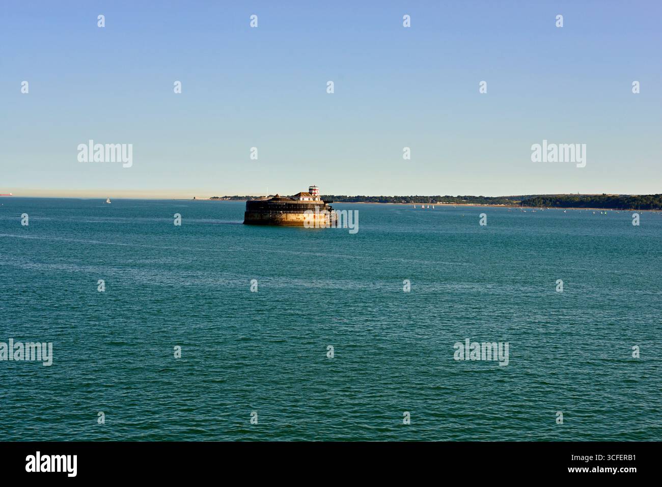 Fort de No Man's Land, à 1,4 km de la côte de l'île de Wight entre Ryde et Bembridge. L'un des forts de Palmerston construits entre 1867 et 1880. Banque D'Images