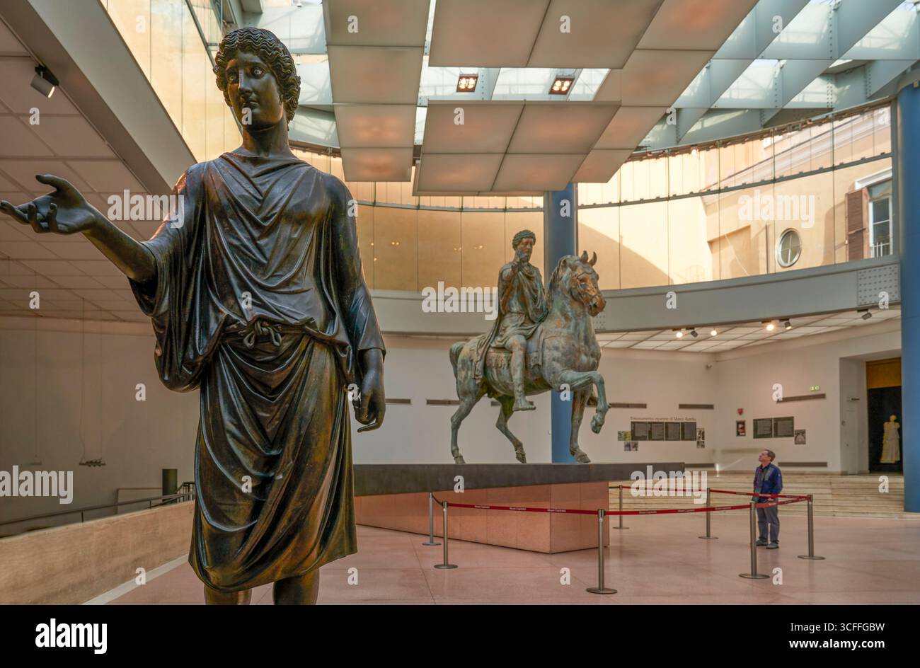 À l'exposition de l'art antique dans les musées du Capitole à Rome, Italie Banque D'Images