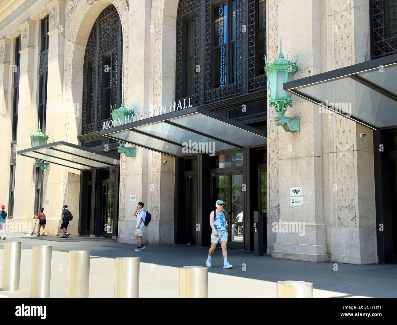 Moynihan train Hall, James A. Farley Building, Building exterieur detail, Eight Avenue, Manhattan, New York City, New York, États-Unis Banque D'Images
