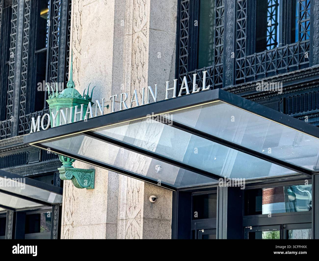 Moynihan train Hall, James A. Farley Building, Building exterieur detail, Eight Avenue, Manhattan, New York City, New York, États-Unis Banque D'Images