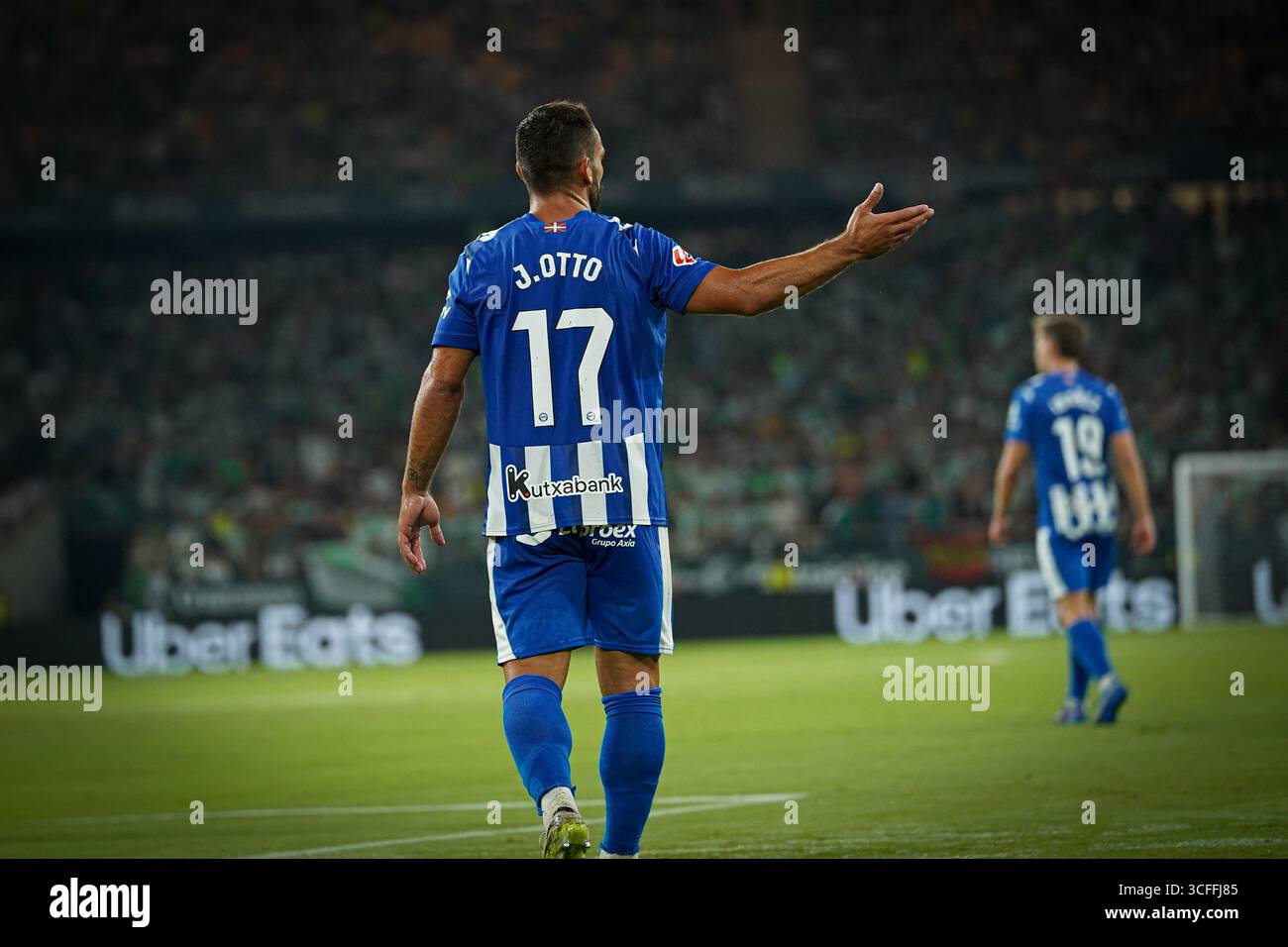 Séville, Espagne. 22 août 2025. Jonny Otto (Deportivo Alaves) lors du match de LaLiga entre Real Betis et Deportivo Alaves, au stade la Cartuja. Crédit : Fernando Vazquez / Alamy Live News Banque D'Images