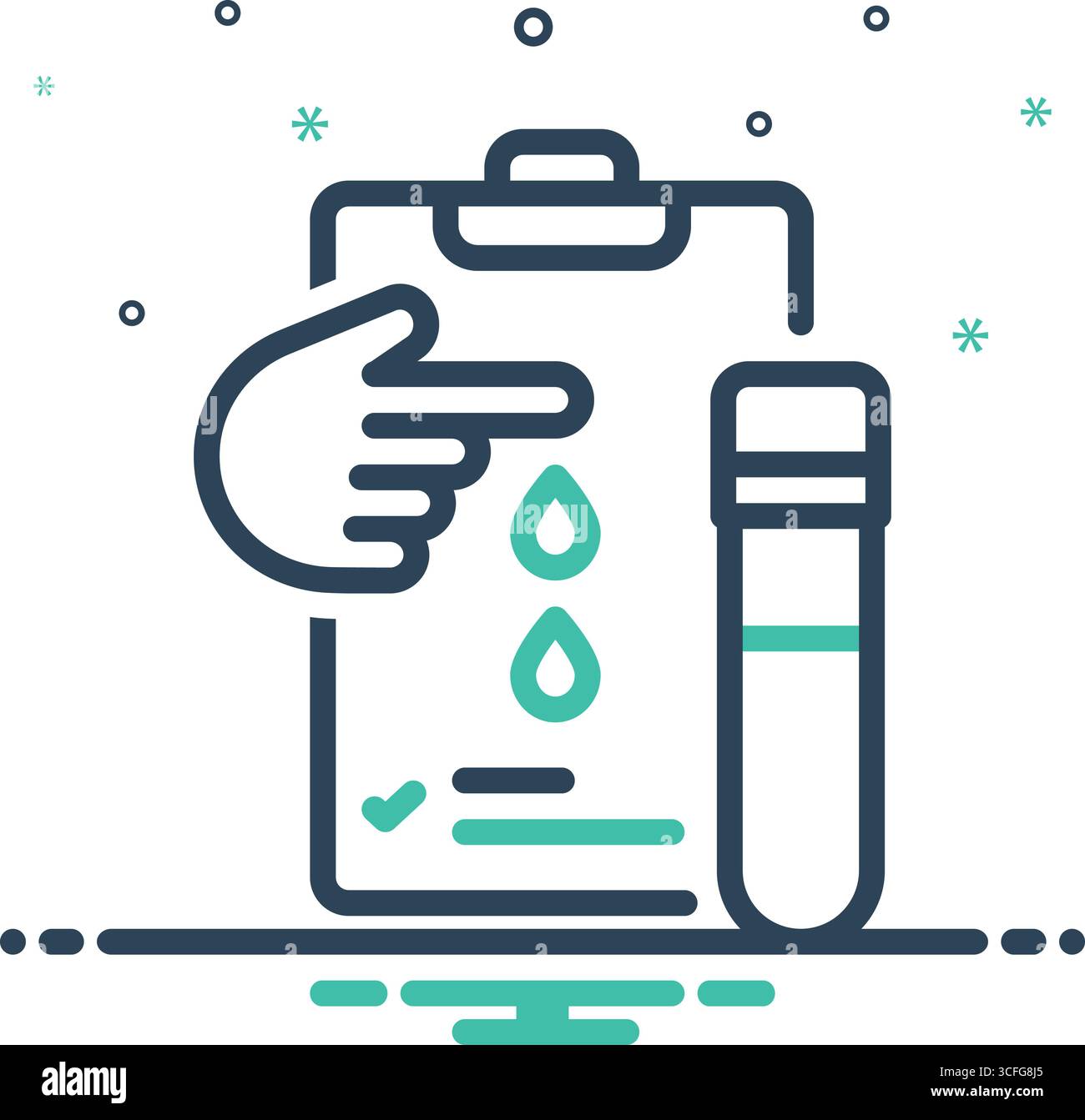 Icône pour test sanguin, sang Illustration de Vecteur