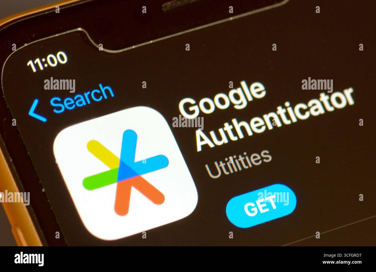 Application Google Authenticator dans l'App Store d'Apple Banque D'Images