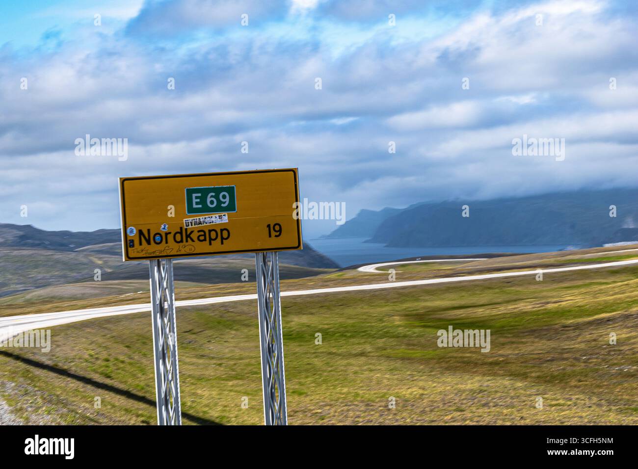 North Cape (Nordkapp en norvégien) est le point le plus septentrional de la Norvège Banque D'Images