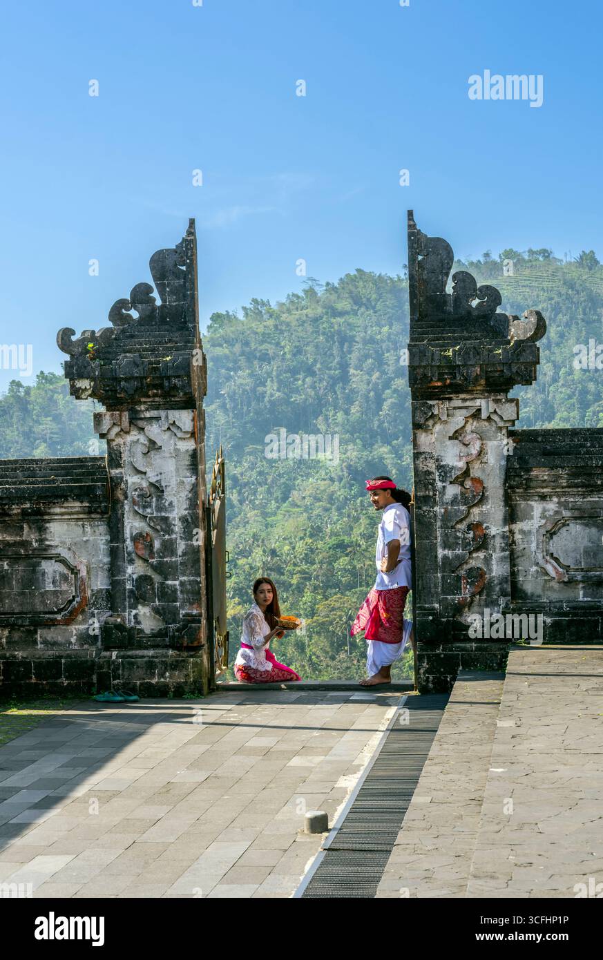 Bali, Indonésie - 6 août 2025 : Temple Penataran Agung Lempuyang à Bali. Banque D'Images